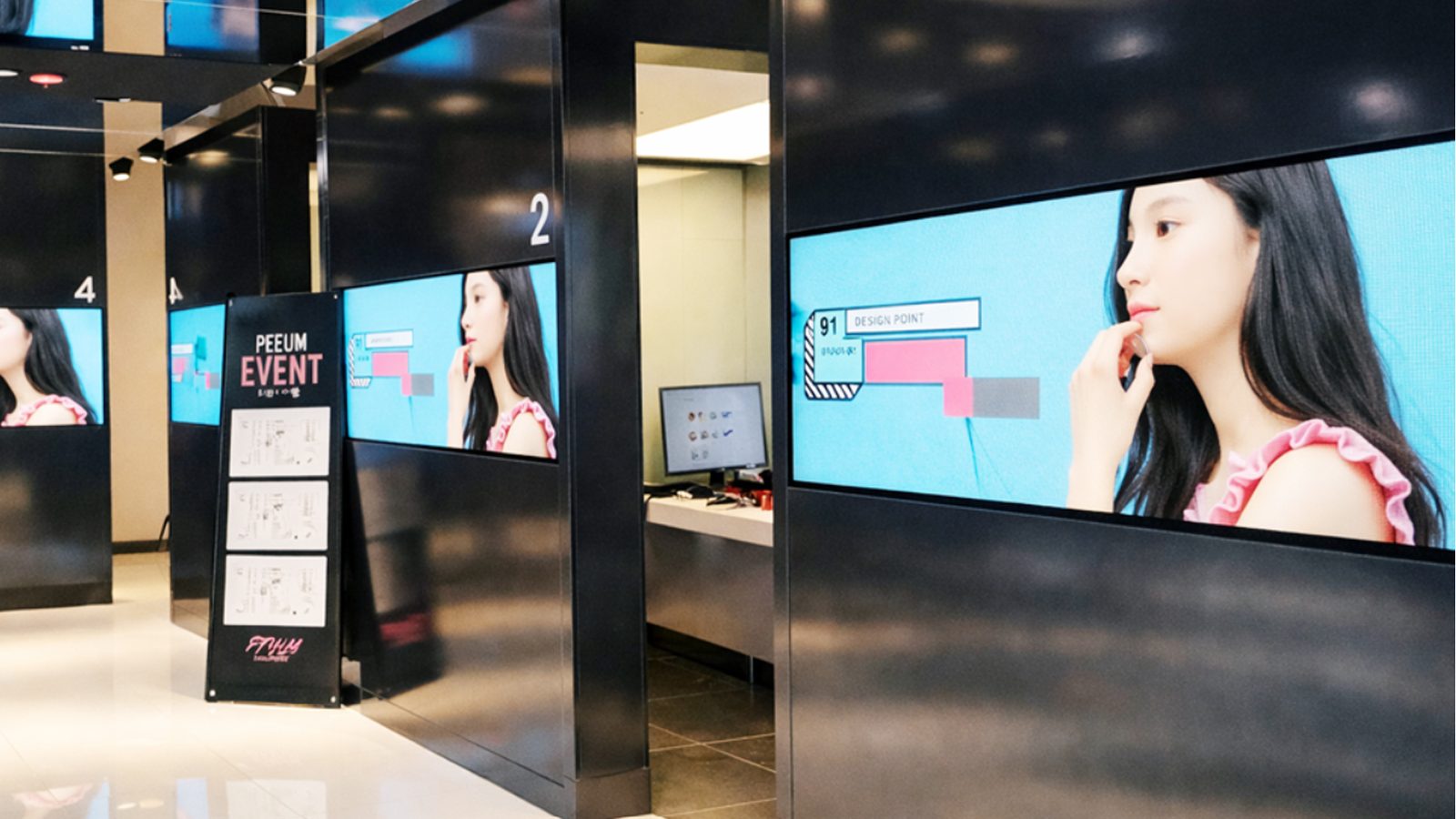 LED전광판 LED사이니지 설치 매장 전경